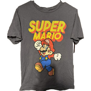 Super Mario Brothers T Shirt Men's Size Medium Gray